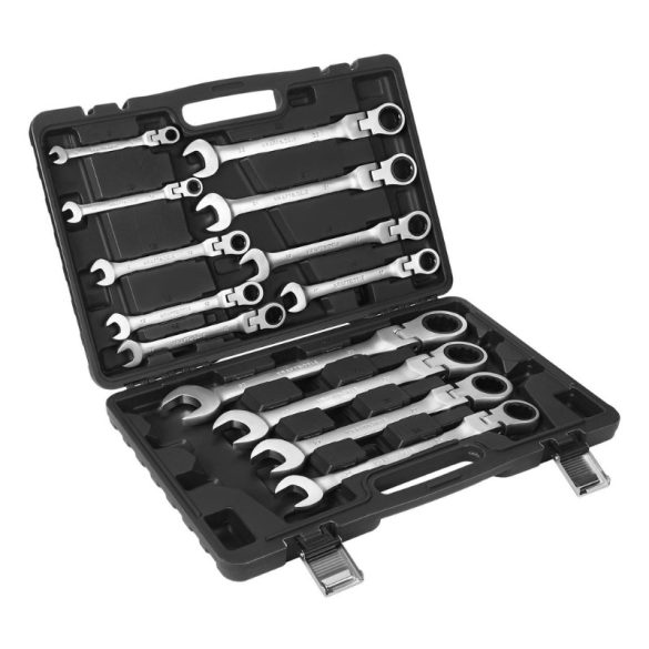 Sada hviezdicových kľúčov s račňou a naklápateľnou hlavou 8–32 mm, 13-dielna KD11305