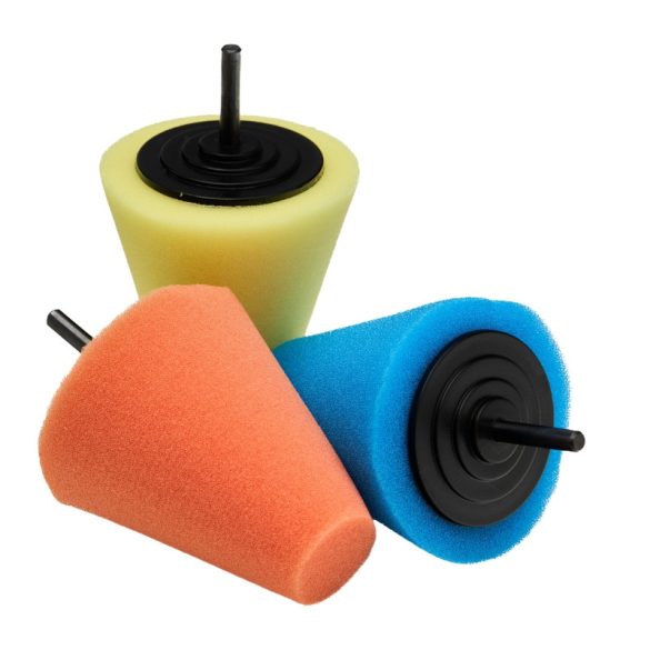 Sada kužeľovitých leštiacich špongií Kraft&Dele na ráfiky – 3 ks KD1592