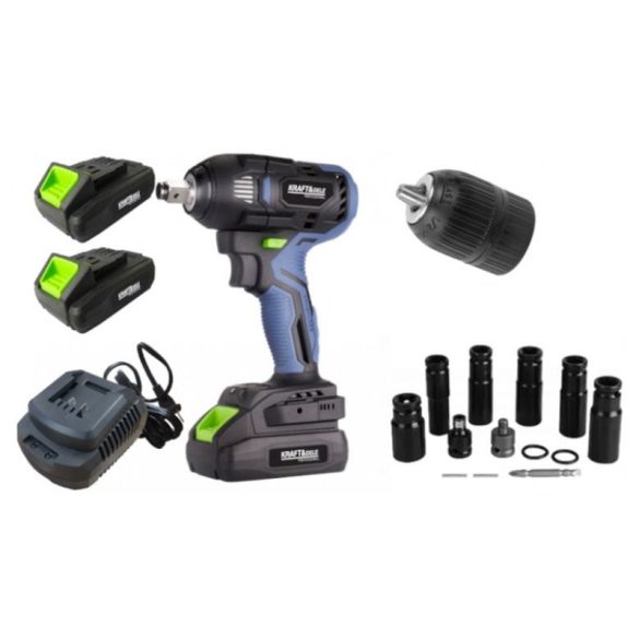 Sada akumulátorových rázových skrutkovačov Kraft&Dele 21 V 750 Nm KD3408