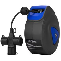   Kraft&Dele automatický predlžovací kábel s navíjacím bubnom 10 m, 3 × 1,5 mm² – KD4045