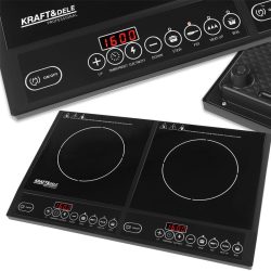 Kraft&Dele indukčná dvojitá varná doska, 2000 W KD4167