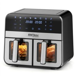   Kraft&Dele AIRFRYER 9L 2500 W FRITÉZA S DVOMA KOMORAMI 4,5 L + LCD KD4179