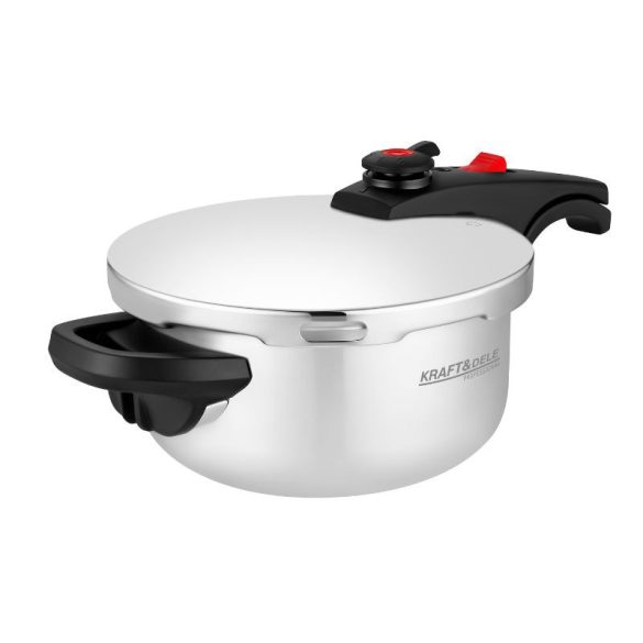 Kraft&Dele KD4295 tlakový hrniec z nehrdzavejúcej ocele s parnou vložkou, 4 litre KD4295