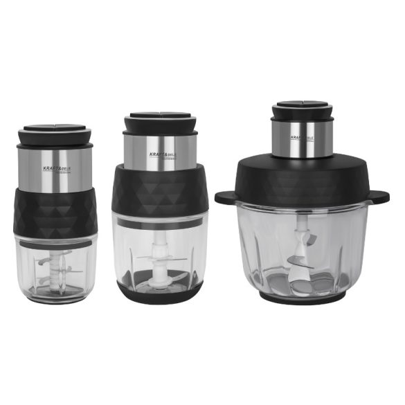 Elektrický mlynček na mäso a zeleninu Kraft&Dele 550 W, 0,3 + 0,6 + 2,5 l KD4348