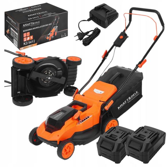 Kraft&Dele Akumulátorová kosačka 2x20V 430 mm 50 l  KD5412