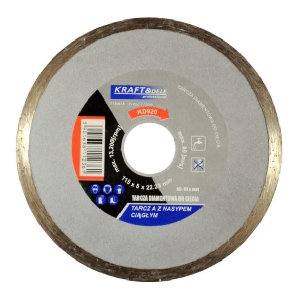 Diamantový rezací kotúč Kraft&Dele 115x5x22,23 mm KD920