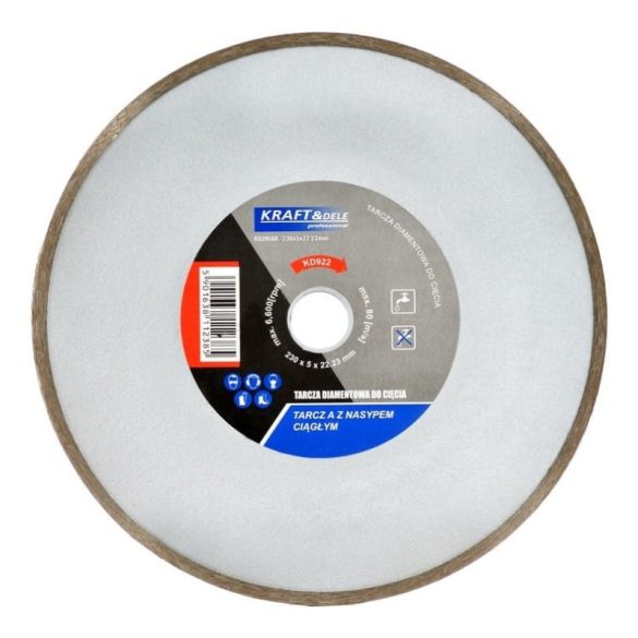 Diamantový rezací kotúč Kraft&Dele 230x5x22,23 mm KD922