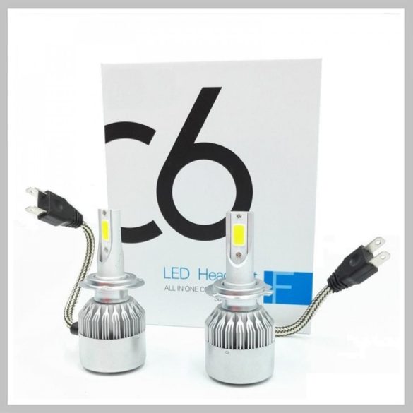 C6 H7 LED svetlomet žiarovky sada (2ks) so päticou H7 KE20-595
