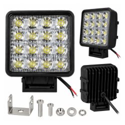   Pracovná lampa CAR Super-Power LED 48 W, štvorcové vyhotovenie KE23-302