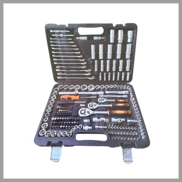 Kraftech sada náradia so stopäťdesiatimi šiestimi kusmi KF nula nula päť šesť