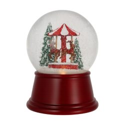 Vianočná hudobná a svietiaca snehová guľa KH1