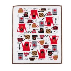 Sada kuchynských utierok 12 ks s kávovým vzorom KHSZ-6