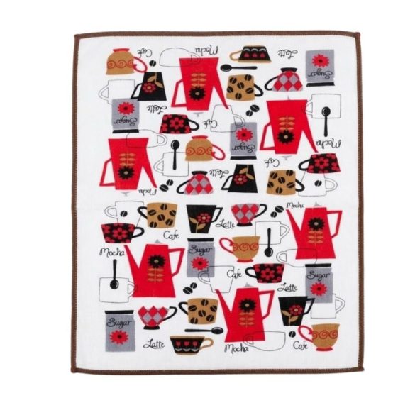 Sada kuchynských utierok 12 ks s kávovým vzorom KHSZ-6