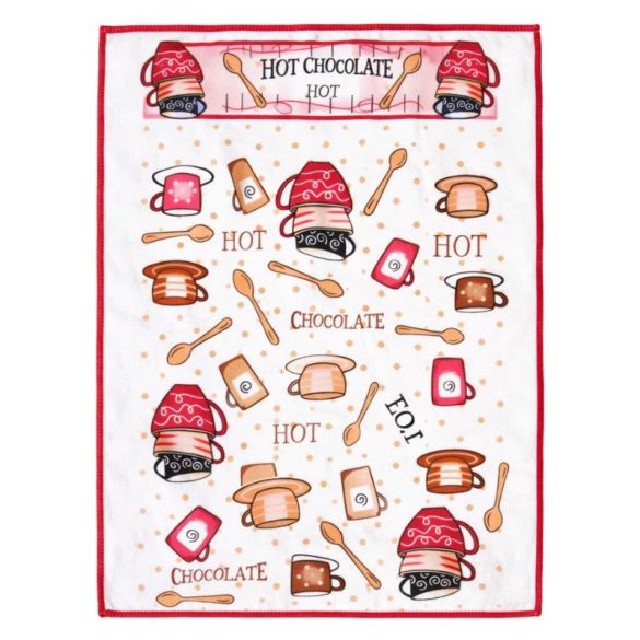 Sada kuchynských utierok 12 ks s motívom horúcich nápojov KHSZ-7
