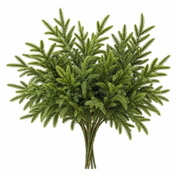 Umelé cédrové vetvičky na vianočnú a zimnú výzdobu, 12 ks, 33 cm, KK521207