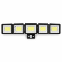   Solárna vonkajšia LED nástenná lampa s 5 nastaviteľnými svetelnými zdrojmi a diaľkovým ovládaním KL23-89