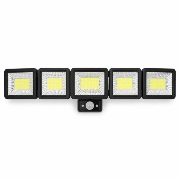 Solárna vonkajšia LED nástenná lampa s 5 nastaviteľnými svetelnými zdrojmi a diaľkovým ovládaním KL23-89