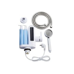  Elektrický Priechodný Ohrievač Vody KL25-129 so Sprchovou Hlavicou a Dávkovačom Mydla