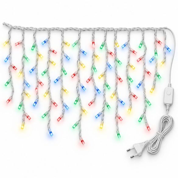 LED reťaz s motívom ľadových kvapiek, 500 LED, 25 m, viacfarebná KL26-502