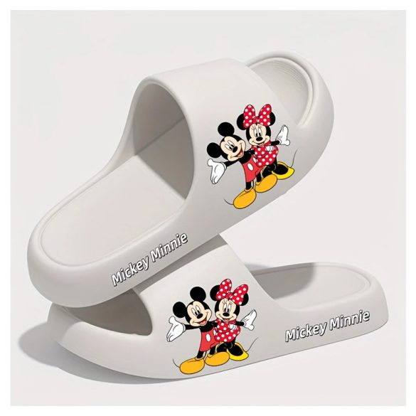 DISNEY Mickey & Minnie Mouse EVA šľapky – biele – KM1675166-2