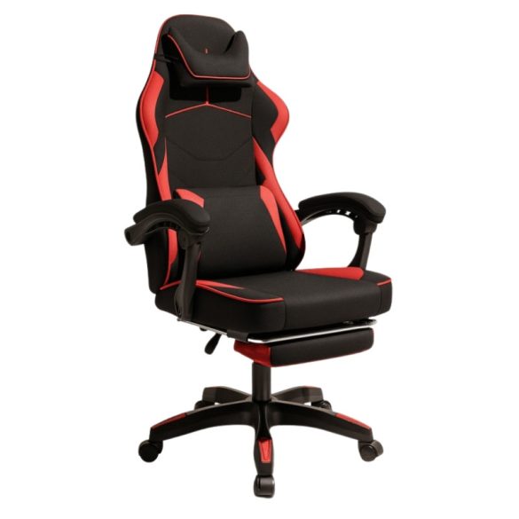 Otočná herná stolička VECTOR s masážnou funkciou a opierkou na nohy KO48CZDE