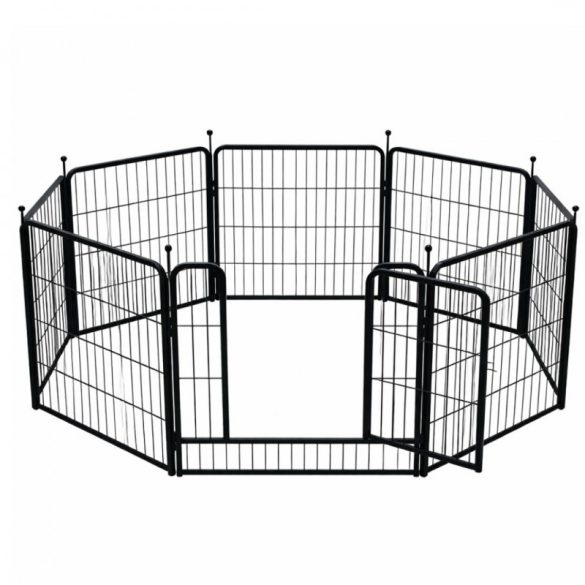 Kovový výbeh a klietka pre domáce zvieratá – 8-dielny modulárny plot KOT32