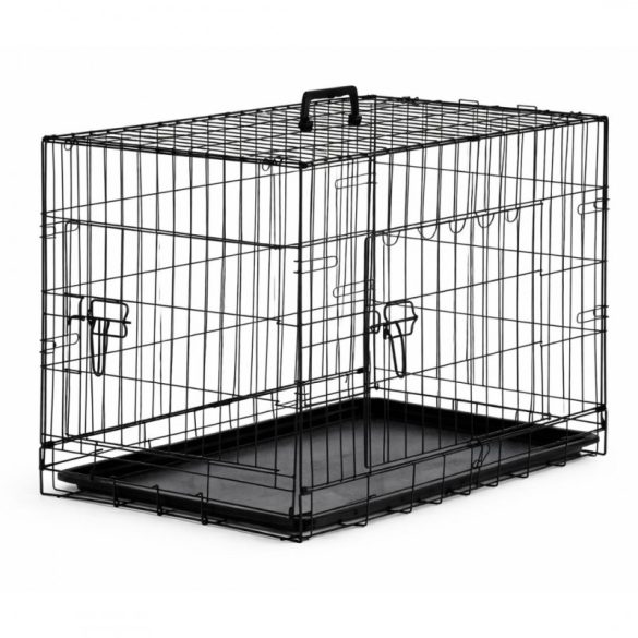 Kovová klietka pre psov a prepravná klietka – extra veľká, 107 x 71 x 78 cm KOT34