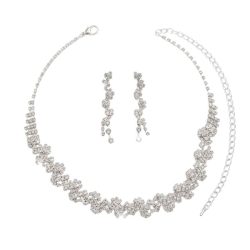   Krištáľová svadobná súprava šperkov – náhrdelník a náušnice KP851535