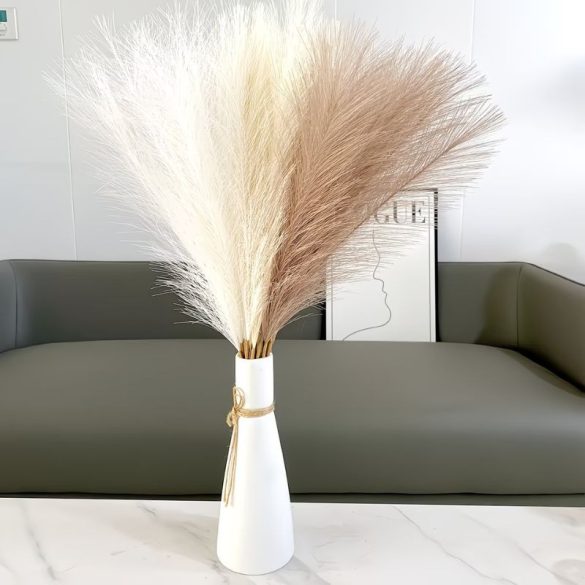18-dielna dekorácia z pampovej trávy – v krémovej, béžovej a hnedej farbe KQ9029170