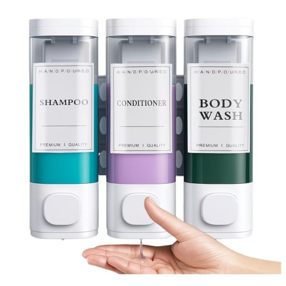 3 ks dávkovače na montáž na stenu, biele KR1262044-2