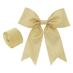 Zlatá vianočná dekoratívna stuha, 6,3 cm × 2 m KSN136