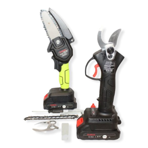 Akumulátorová mini motorová píla Kraftech + záhradnícke nožnice KT/BCD2-360i