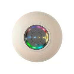   Mini LED kúpeľňový Bluetooth reproduktor s prísavkou – biely KT170645-2