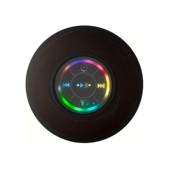 Mini LED kúpeľňový Bluetooth reproduktor s prísavkou – čierny KT170645