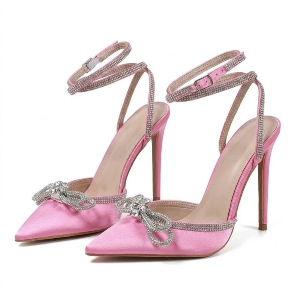 Vibrujúce ružové lodičky s mašľou – moderný a ženský charakter KT750117-P