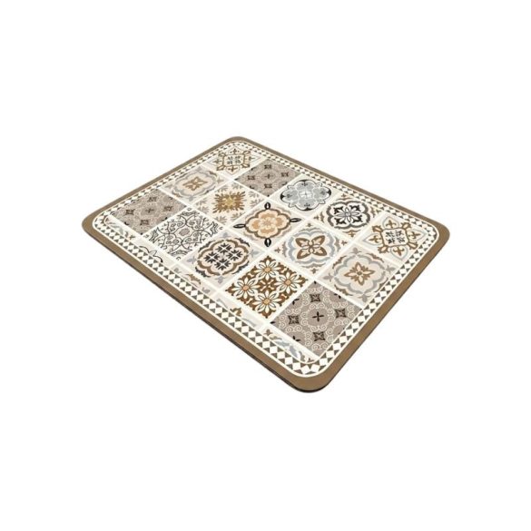 Nasiakavá podložka pod kávovar a odkvapkávacia sušiaca podložka 40 × 50 cm – Hnedo-béžová klasická KT7914491-4