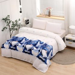 Vianočná deka 200×230 cm – modrý trpaslík KTT200X230