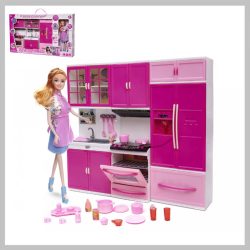   Interaktív kuchynská súprava s bábikou, svetelnými a zvukovými efektmi KX6783