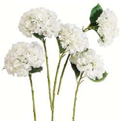 Sada 6 kusov umelých bielych hortenzií LA171257