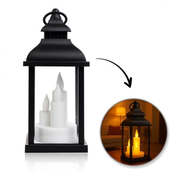 Dekoratívna LED lucerna so sviečkou – 10 × 22 cm LAMP52CZ<