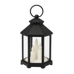 Dekoratívna LED lucerna so sviečkou – 12 × 21 cm LAMP53