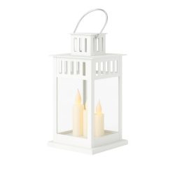 Dekoratívna LED lucerna so sviečkou – 8 × 15 cm LAMP57B