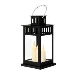   Dekoratívna LED lucerna so sviečkou – 8 × 15 cm LAMP57CZ