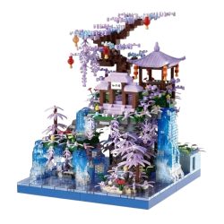   Stavebnicová sada ázijského pavilónu so záhradou a vodopádom, 1200 dielov LD10652934-6
