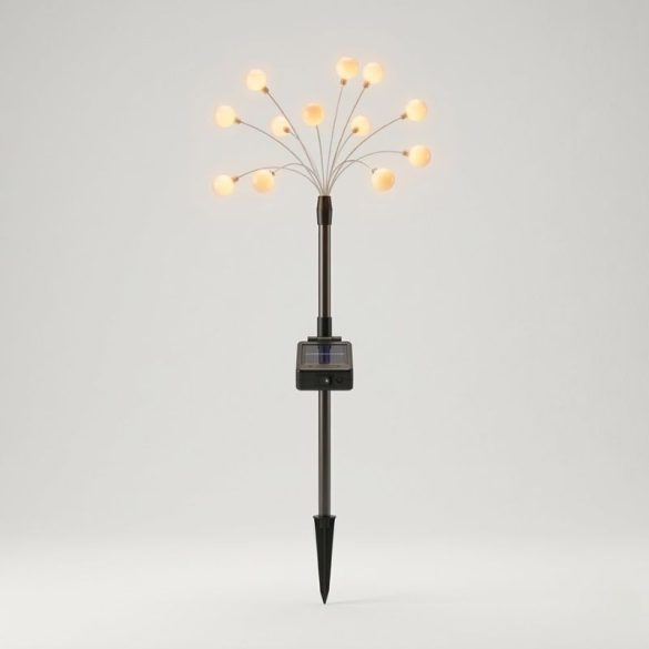 Sada solárnych záhradných dekoratívnych svietidiel s 8 LED svetelnými zdrojmi LED-1212