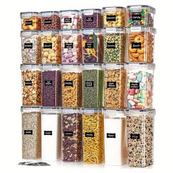   24-dielna sada plastových dóz na potraviny s viečkami LL32571