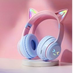   RGB Bluetooth herné slúchadlá s mačacími uškami LP55533-kr