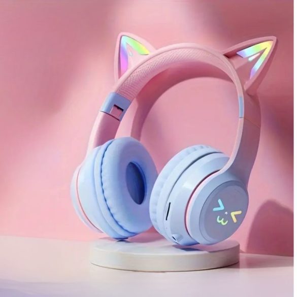 RGB Bluetooth herné slúchadlá s mačacími uškami LP55533-kr