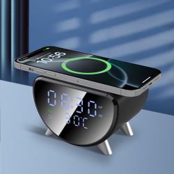   Multifunkčná nabíjací stanica s displejom a budíkom, čierna LQ3497746