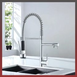   Kuchynský drezový batériový kohútik so sprchovou hlavicou, strieborný LW809534-E